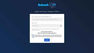 
                            2. Dashboard Login - Aakash Institute