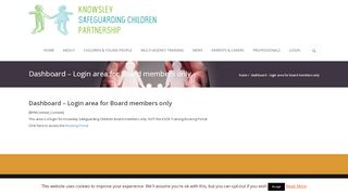 
                            8. Dashboard - Login area for Board members only - Knowsley ...