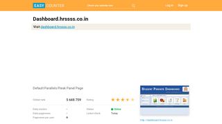 
                            3. Dashboard.hrssss.co.in: Default Parallels Plesk Panel Page