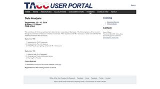 
                            4. Data Analysis - Course Display - TACC User Portal