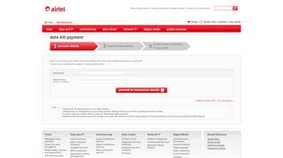 
                            6. data bill payment - Airtel India