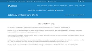 
                            5. Data Entry on Background Checks – C4 Operations