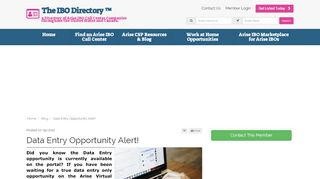 
                            3. Data Entry Opportunity - Arise Virtual Solutions - The IBO Directory