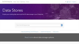 
                            1. Data Stores - ArcGIS Enterprise - ArcGIS Online