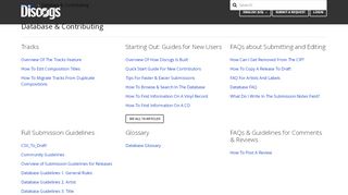 
                            4. Database & Contributing – Discogs