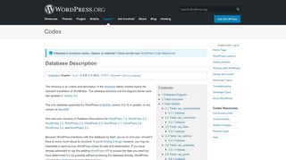 
                            5. Database Description « WordPress Codex