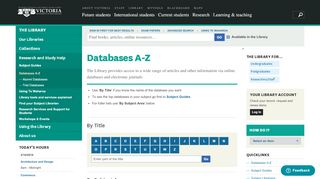 
                            6. Databases A-Z | library.victoria.ac.nz