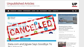 
                            4. Data.com and Jigsaw Says Goodbye To The Internet