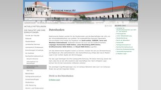 
                            3. Datenbanken - Juristische Fakultät - LMU München