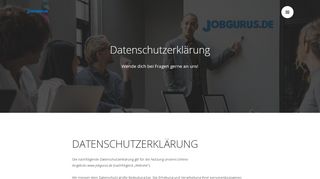 
                            5. Datenschutz - Jobgurus