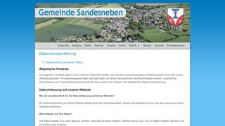 
                            6. Datenschutzerklärung | Gemeinde Sandesneben