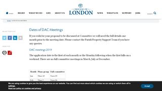 
                            4. Dates of DAC Meetings | Diocese of London