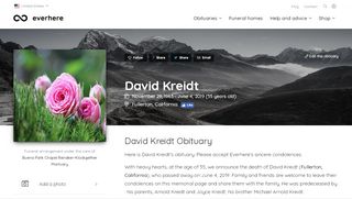 
                            8. David Kreidt Obituary (1963 - 2019) | Fullerton, California