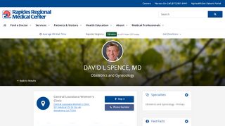 
                            4. David L Spence MD - Find a Doctor - Rapides Regional Medical Center