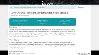 
                            4. David Oyedepo Foundation Scholarships for African Students ...