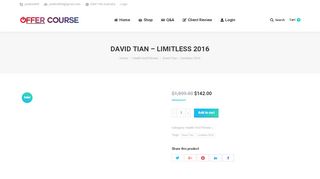 
                            5. David Tian – Limitless 2016 - Online Course - eBook Library