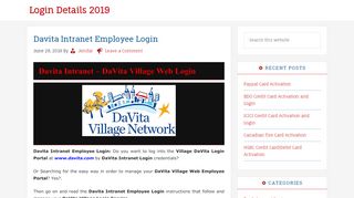 
                            4. DaVita Intranet Employee Login/Village Web ... - …