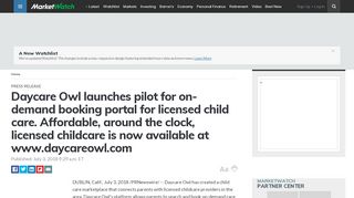 
                            7. Daycare Owl launches pilot for on-demand booking portal for licensed ...