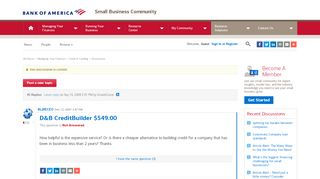 
                            9. D&B CreditBuilder $549.00 | Small Business Community