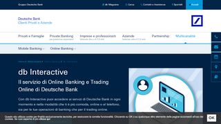 
                            7. db Interactive - L’home banking di Deutsche Bank