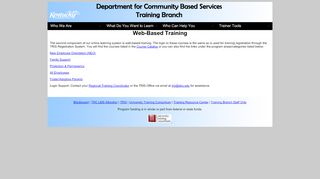 
                            3. DCBS Training Branch - Web-Based Training