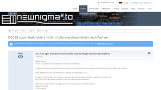 
                            1. DCC E2 Login funktioniert nicht mit Standardlogin direkt ...