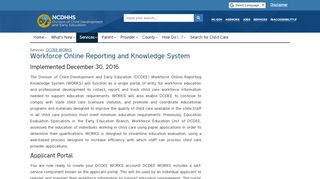 
                            3. DCDEE WORKS - Workforce Online Reporting and ... - NC Child Care