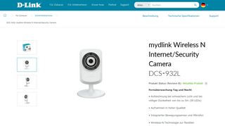 
                            8. DCS-932L mydlink Wireless N Internet/Security Camera | D ...