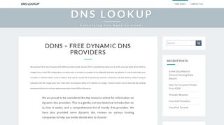 
                            8. DDNS – Free Dynamic DNS Providers – DNS LookUP