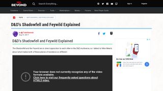 
                            8. D&D's Shadowfell and Feywild Explained - Posts - D&D Beyond