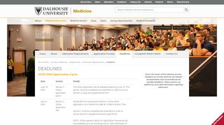 
                            8. Deadlines - Medical School Admissions - Dalhousie University