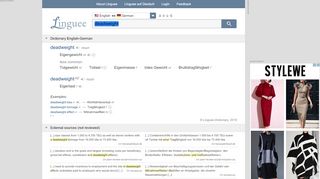 
                            3. deadweight - German translation – Linguee