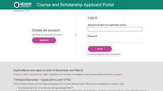 
                            5. Deakin University Applicant Portal