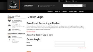 
                            2. Dealer Login - Black Horse Off Road