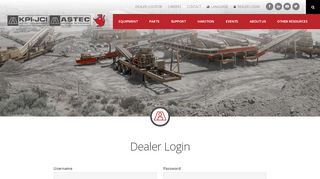 
                            3. Dealer Login | KPI-JCI and Astec Mobile Screens