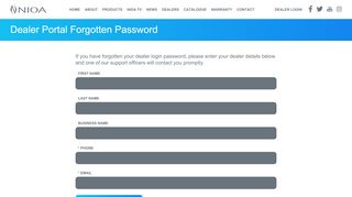 
                            4. Dealer Portal Forgotten Password - NIOA