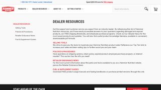 
                            3. Dealer Resources | Hammer Nutrition