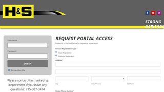 
                            9. Dealers Portal Login | H&S Manufacturing Company ...