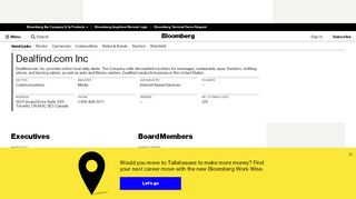 
                            4. Dealfind.com Inc - Company Profile and News - Bloomberg ...