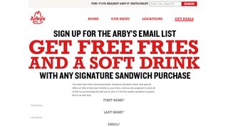 
                            2. Deals - Arby's