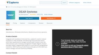 
                            9. DEAR Systems Reviews and Pricing - 2019 - Capterra