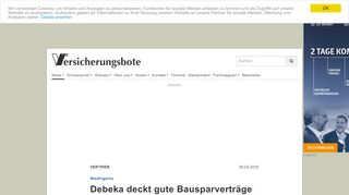 
                            7. Debeka deckt gute Bausparverträge um - Vertrieb ...