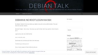 
                            8. Debian 8: No root login via SSH | Debian Talk