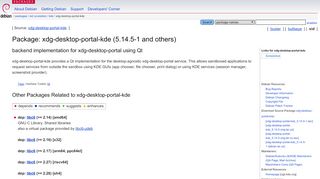 
                            2. Debian -- Details of package xdg-desktop-portal-kde in sid