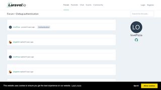 
                            3. Debug authentication | Laravel.io