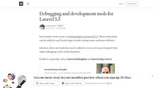 
                            8. Debugging and development tools for Laravel 5.5 - Employbl - Medium