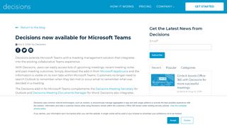 
                            5. Decisions now available for Microsoft Teams
