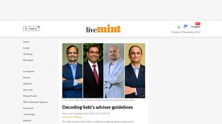 
                            7. Decoding Sebi's adviser guidelines - Livemint