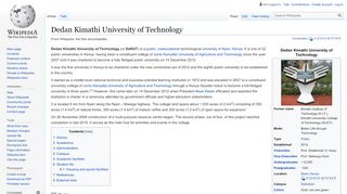 
                            9. Dedan Kimathi University of Technology - Wikipedia