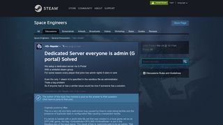 
                            7. Dedicated Server everyone is admin (G portal) Solved ...